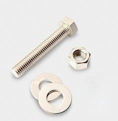 3/8" x 2" - Full Thread Hex Solid Stainless Steel Bolt & Nut with ...