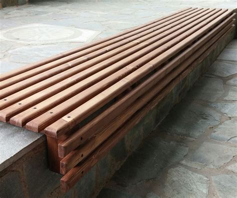 Outdoor Wooden Slat Bench Seat | Outdoor bench seating, Garden bench ...