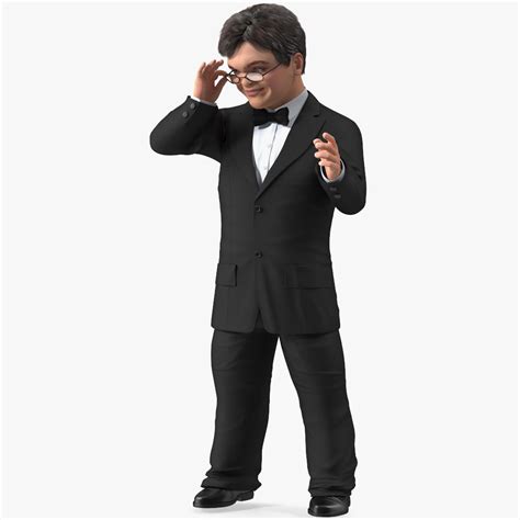 3D model Character Dwarf Man Wearing Formal Suit Rigged for Maya | 3D ...