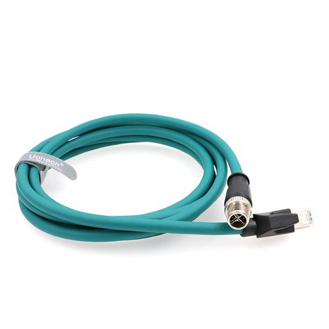 Uonecn M12 8-PIN X-Code Male to RJ45 Shielded Ethernet Power Cable for ...