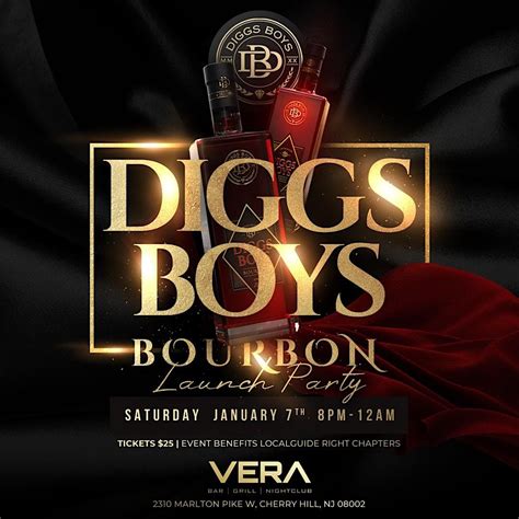 Diggs Boys Launch Party, Vera Bar & Grill, Cherry Hill, 7 January to 8 ...