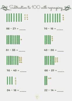 Image result for Subtraction Using Dienes