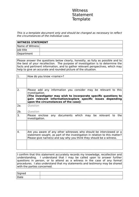 Employee Relations Investigation Report Template
