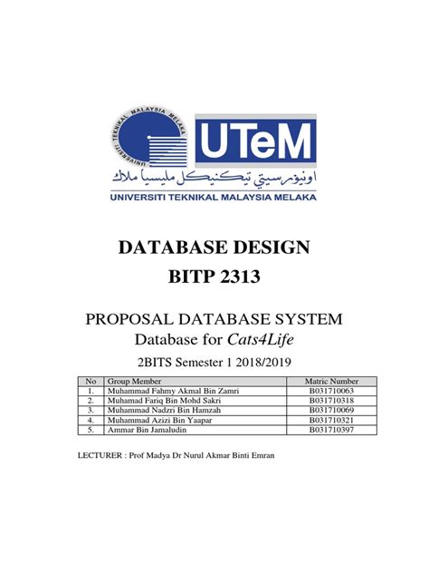 Image result for Database Design Proposal
