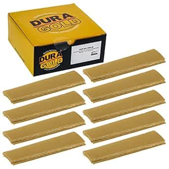 Dura-Gold Premium 1" x 4" Gold Sandpaper Micro Sheets, 1000 Grit (Box ...