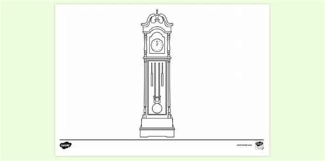 Grandfather Clock Colouring Sheet | Colouring Sheets