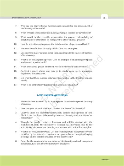 NCERT Exemplar Class 12 Biology Chapter 15 - eSaral