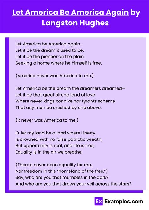 Let America Be America Again Poem by Langston Hughes to Download