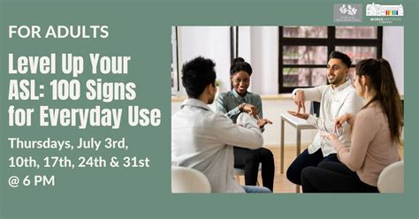 Level Up Your ASL: 100 Signs for Everyday Use, 14 E Central St, Natick ...