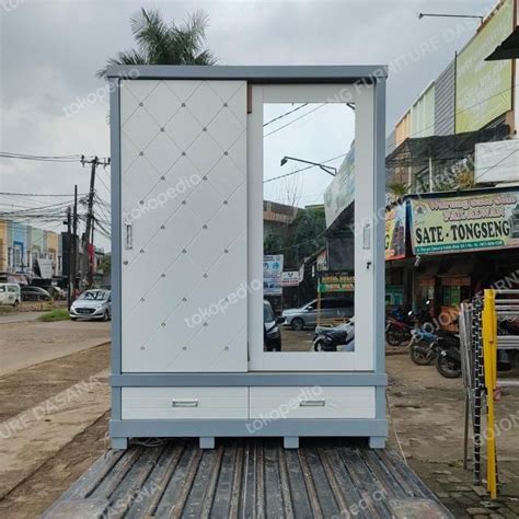 Jual Lemari Pakaian Sliding Jumbo Multiplex Putih - Kab. Tangerang ...