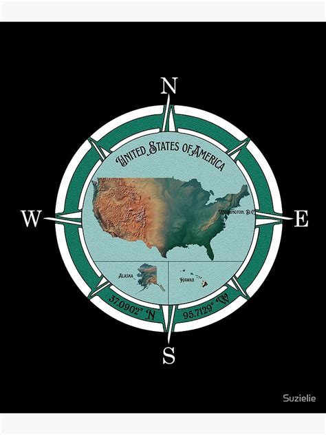 Image result for America Map with Compass