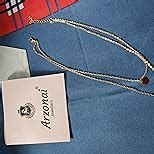 ARZONAI Women's Stainless Steel Layered Ring Collection Necklace ...