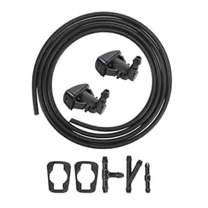 Cheriezing 8E5Z17603A 2pcs Windshield Washer Nozzle + 3 Meters Fluid ...