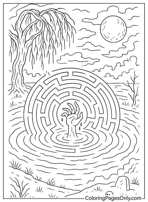 30+ Halloween Maze Coloring Pages - Free Printable PDF & Online Coloring