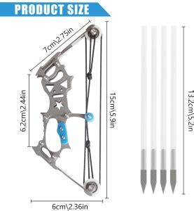 PROBEROS Bow & Arrow Toy for Kids Adults with 12 Mini Arrows & Target ...