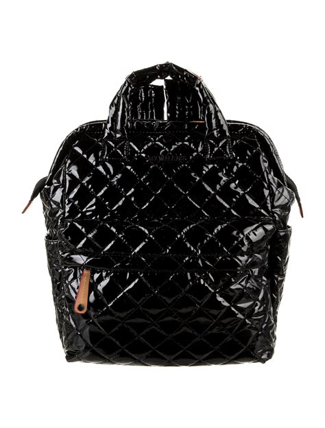MZ Wallace Quilted Patent Leather Backpack - Black Backpacks, Handbags ...