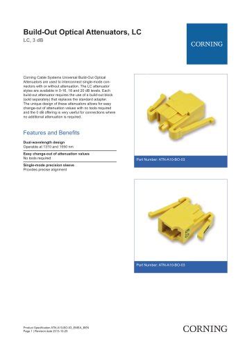 Vascade® optical fibers - CORNING - PDF Catalogs | Technical ...