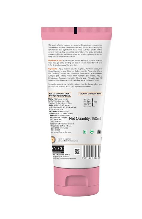VLCC Mulberry & Rose Fairness Face Wash, 150 ml (Buy 1 Get 1 Free ...