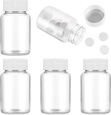 Amazon.com: YUXIANLB 4 Pcs Empty Pill Bottles, 80ml Pill Bottles Empty ...