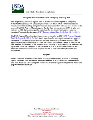 Fillable Online EWP Emergency Recovery Plan Template Fax Email Print ...