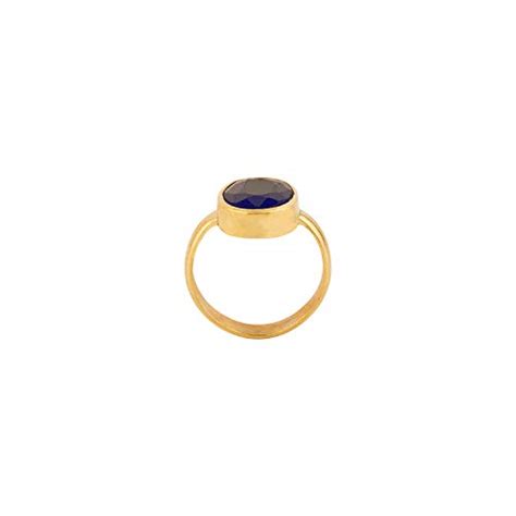 Buy VOYLLA Blue Sapphire (Neelam) 7.25 Ratti Ashtadhatu Rashi Ratna ...