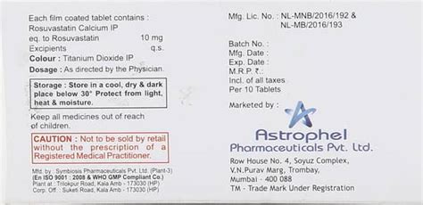 Rosuloc 10 MG Tablet (10): Uses, Side Effects, Price & Dosage | PharmEasy