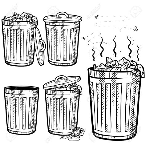 Trash Can Drawing at GetDrawings | Free download