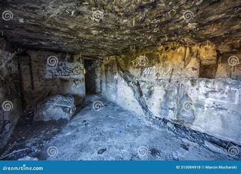 Interior of Old Bunker from WW2 in Poland. Wyrwidab Bunker, Wegierska ...