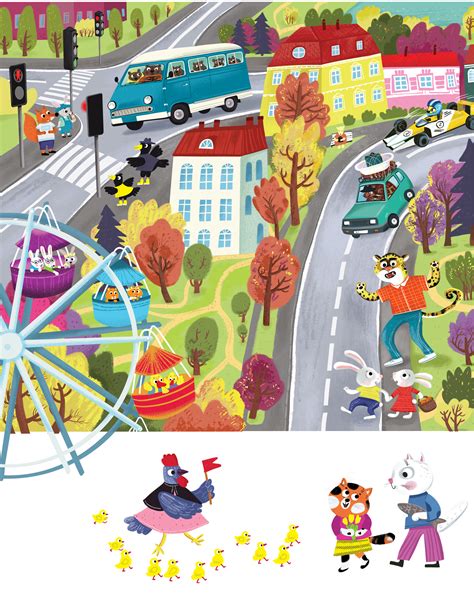 Illustrations for children's alphabet book wimmelbuch | Behance :: Behance