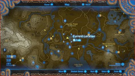 BOTW Memory Locations Map