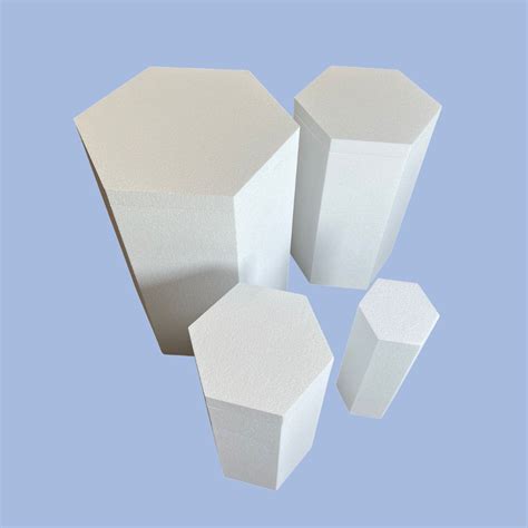 Hexagonal polystyrene cylinders - Rialma Party Ideas