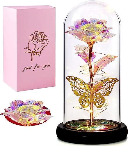 Buy CARTSHOPPER for Mom, Rose Flower Gifts for Women, Glass Rose ...