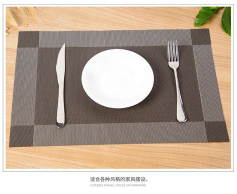 编织餐垫 纯色简约皮革餐垫双面PU西餐垫欧式隔热餐桌垫-阿里巴巴
