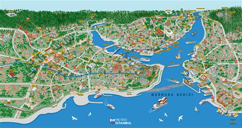 Istanbul Map Free Inner City Centre Map With Main Landmarks Most