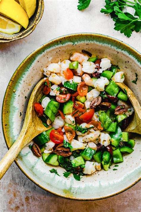 Mediterranean Shrimp Salad - Cold Shrimp Salad Recipe