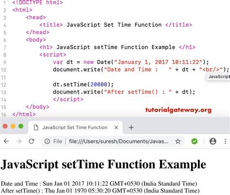 Image result for Set Time JavaScript