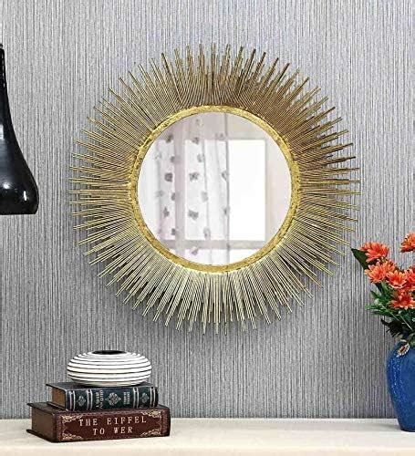 Buy vedas Gold Iron Gabe Mirror Wall Decor ative Home Living Room Decor ...
