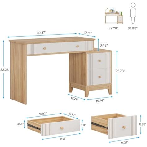Tribesigns Computer Desk with 4 Drawers, 51-Inch India | Ubuy
