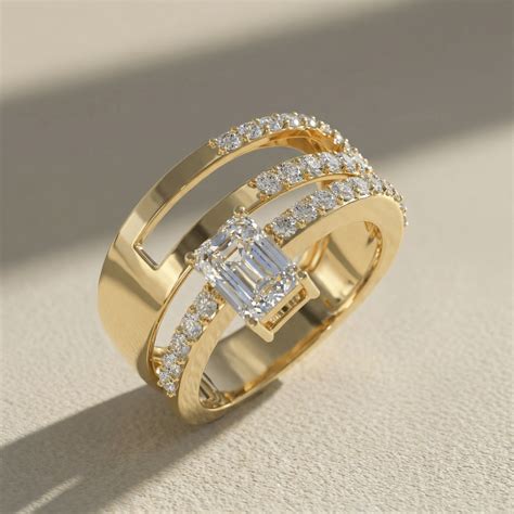 Desirable Match Emerald Diamond Ring – True Diamond IN