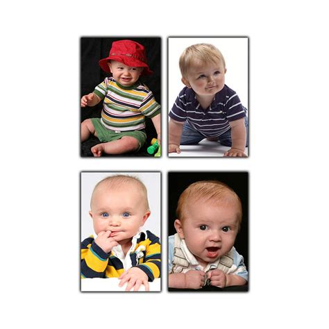 Pnf Set Of 4 Cute Babies (Baby) Wall Poster Waterproof (12X18Inch ...