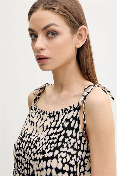 women'secret sukienka kolor granatowy midi rozkloszowana 5549914 ...