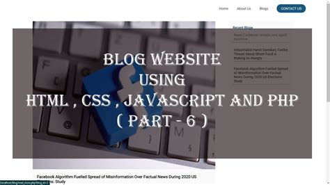 Image result for Blog Website Using HTML CSS and JavaScript