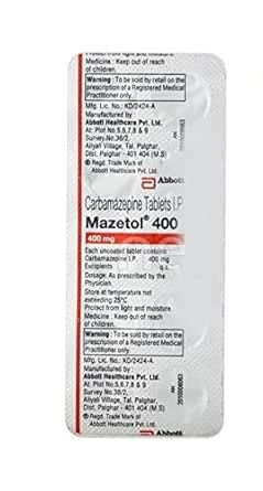 Mazetol 400 Mg - Strip of 10 Tablets : Amazon.in: Health & Personal Care