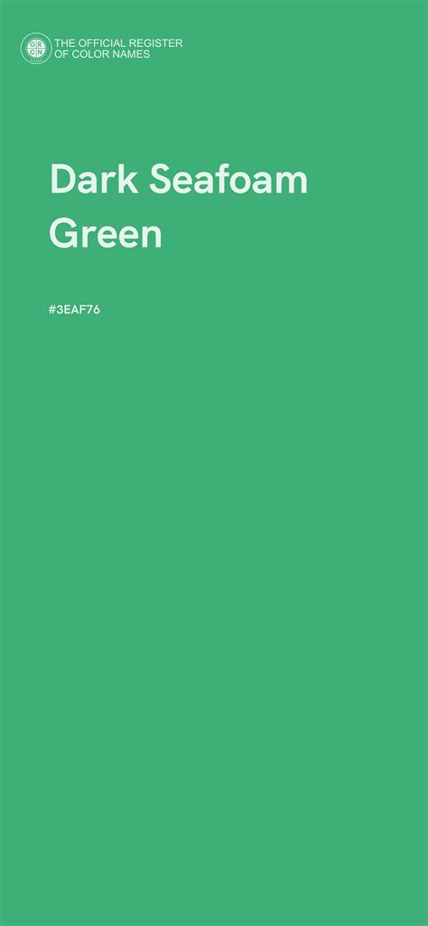 Dark Seafoam Green color - #3EAF76 - The Official Register of Color Names