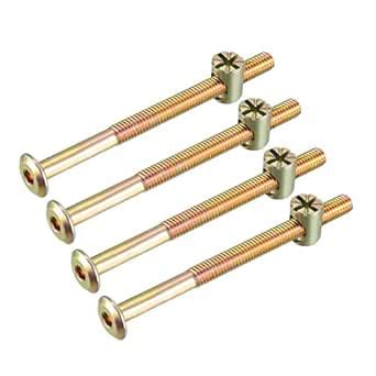 sourcing map M6x80mm Furniture Bolt Nut Set Hex Socket Screw 58mm ...