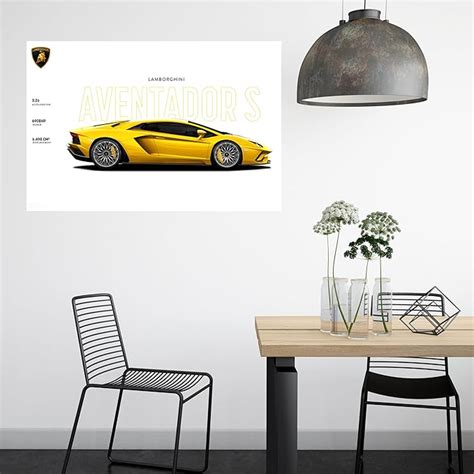 wallpics® Lamborghini Sports Cars Wall Poster (vinyl sticker ...