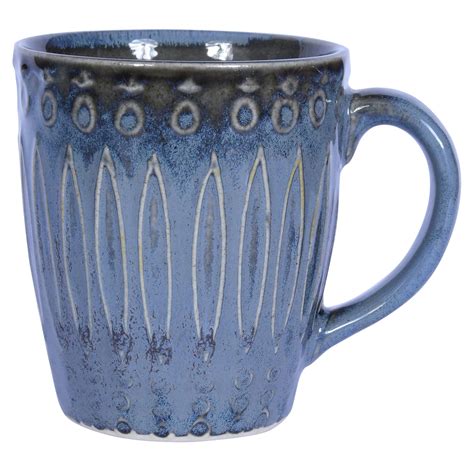 Buy PEETUL Blue Marble Texture Hand Glazed Ceramic Mug for Coffee,Tea ...