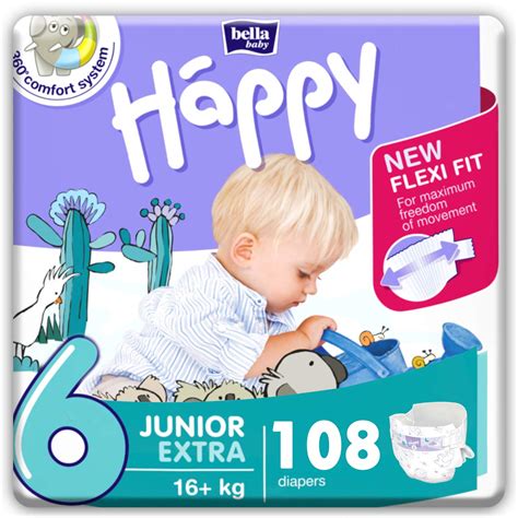Buy Bella Baby Happy Diapers Junior Extra, 54 Pieces (Pack of 2) Online ...