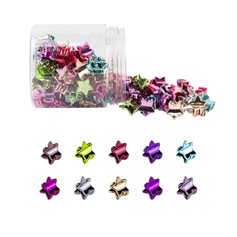 100pcs Multicolor Plating Shining Mini Hair Clips Tiny Claw Cute ...