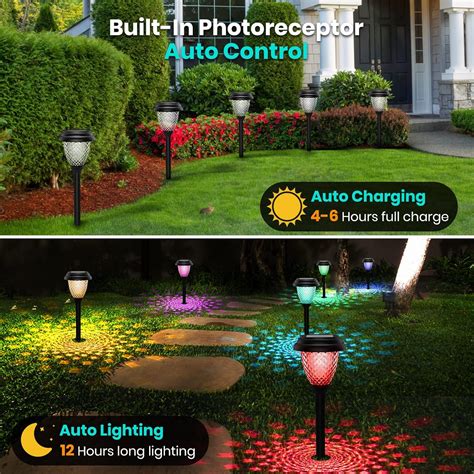 BUNEE Solar Pathway Lights Outdoor 8 Pack Color India | Ubuy